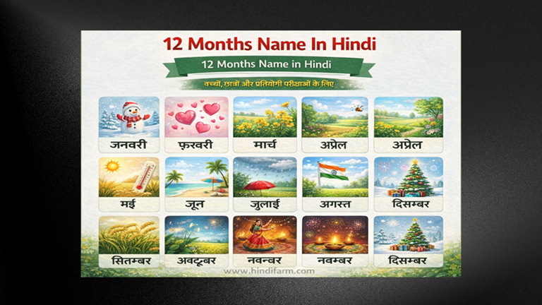 Month Name In Hindi