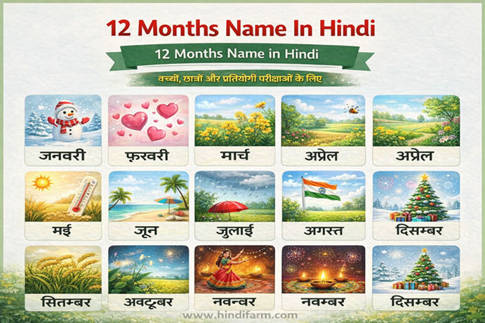 Month Name In Hindi