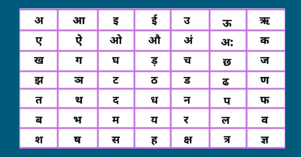 अ से ज्ञ तक वर्णमाला worksheet